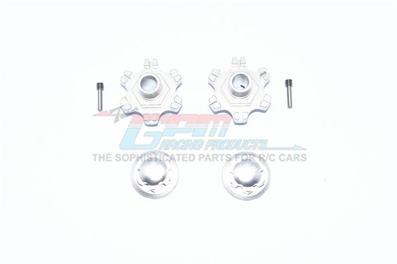 Arrma LIMITLESS All-Road Speed Bash Aluminum Wheel Hex (+6mm) + Wheel Lock - 4Pc Set Silver