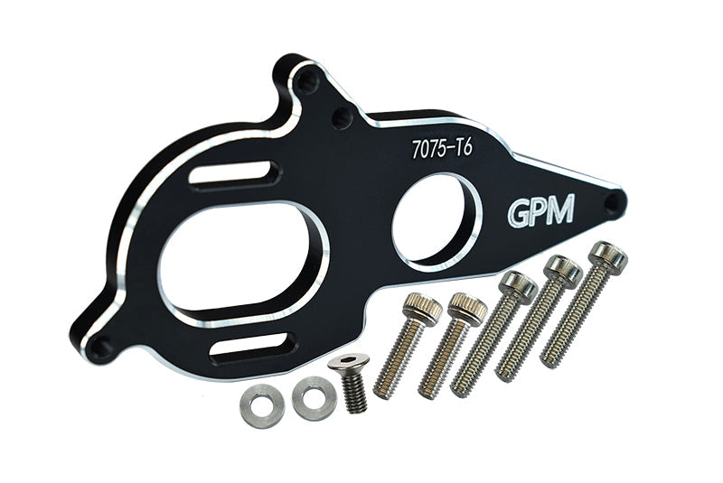 Aluminum 7075-T6 Motor Heatsink Plate For Arrma 1:8 KRATON 6S / VENDETTA 3S / TYPHON TLR TUNED / 1:10 GRANITE / BIG ROCK 3S / KRATON 4S / VORTEKS 3S - 9Pc Set Black