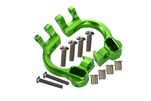 Aluminum Front C Hubs For Arrma 1:10 GRANITE / BIG ROCK 3S / BIG ROCK V3 3S / VORTEKS 3S - 1Pr Set Green
