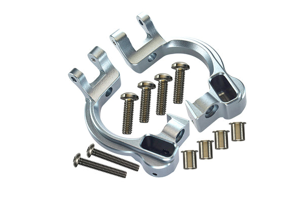 Aluminum Front C Hubs For Arrma 1:10 GRANITE / BIG ROCK 3S / BIG ROCK V3 3S / VORTEKS 3S - 1Pr Set Silver