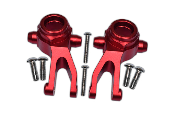 Aluminum Front Knuckle Arms For Arrma 1:10 GRANITE / BIG ROCK 3S / BIG ROCK V3 3S / VORTEKS 3S - 1Pr Set Red