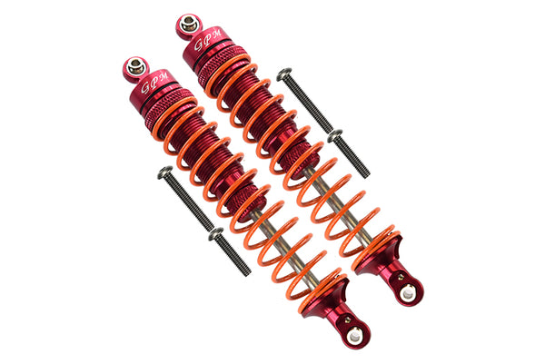 Arrma Granite 4X4 / Big Rock Crew Cab 4X4 Aluminum Rear Heavy-Duty Adjustable Damper (115mm) - 1Pr Set Red