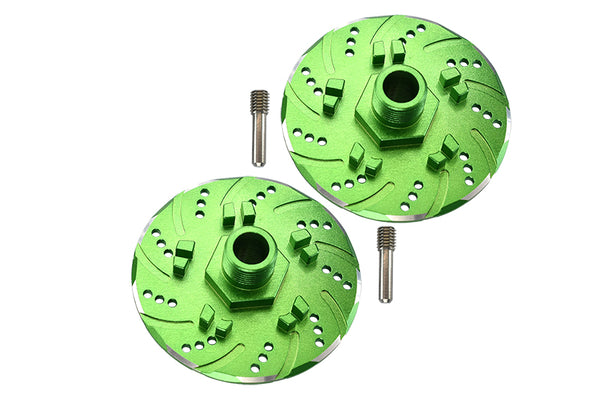 Arrma 1/7 INFRACTION 6S BLX / INFRACTION V2 6S BLX Aluminum +6mm Hex With Brake Disk With Silver Lining - 2Pc Set Green