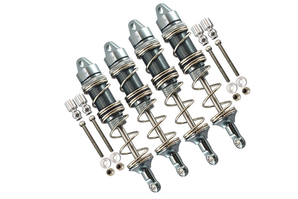 Arrma 1/8 KRATON 6S BLX Aluminum Front 115mm & Rear 135mm Double Section Spring Dampers - Gray Silver