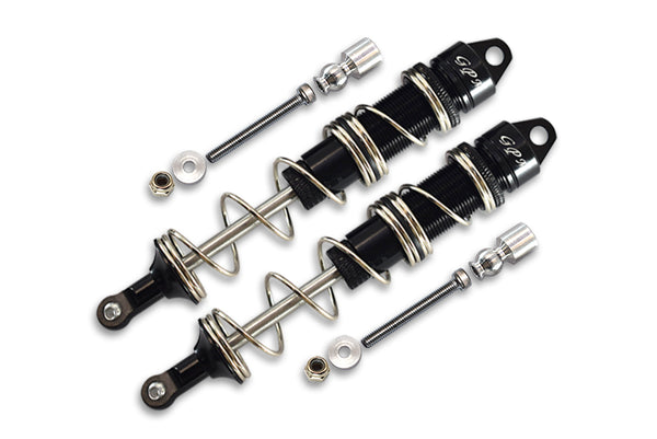 Aluminum Rear Double Section Spring Dampers 135mm for Arrma 1:8 KRATON 6S / OUTCAST 6S / NOTORIOUS 6S / KRATON 6S V5 / NOTORIOUS 6S V5 Upgrades - 1Pr Set Black