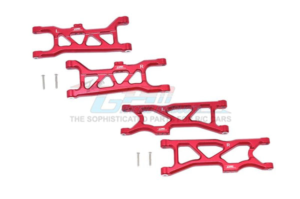 Arrma 1/10 KRATON 4S BLX Aluminum Front & Rear Lower Arms - 4Pc Set Red