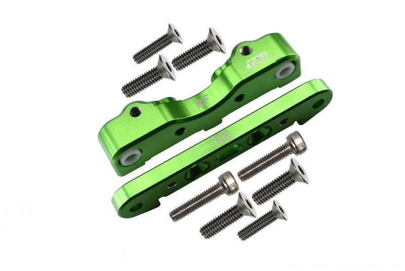 Aluminum Rear Lower Suspension Mount For Arrma 1:5 KRATON 8S BLX / OUTCAST 8S BLX / KRATON EXB Roller - 2Pc Set Green