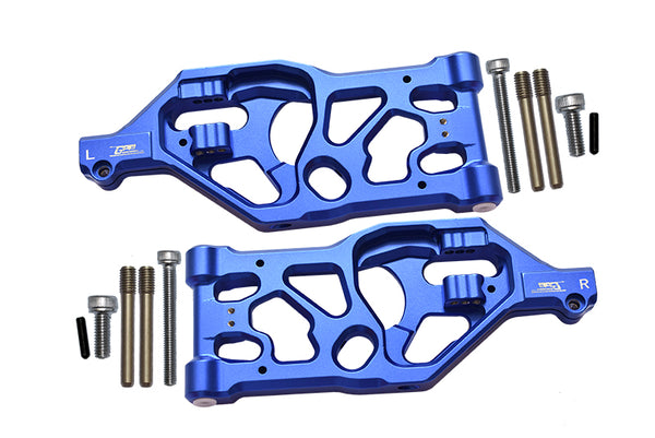 Aluminum Front Lower Arms For Arrma 1:5 KRATON 8S BLX / OUTCAST 8S BLX / KRATON EXB Roller - 2Pc Set Blue