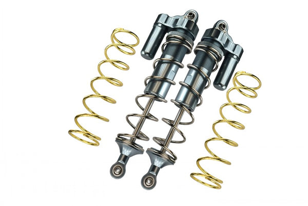 Aluminum Rear L-Shape Piggy Back Spring Dampers 187mm For Arrma 1:5 KRATON 8S BLX / OUTCAST 8S BLX / KRATON EXB Roller - 4Pc Set Gray Silver