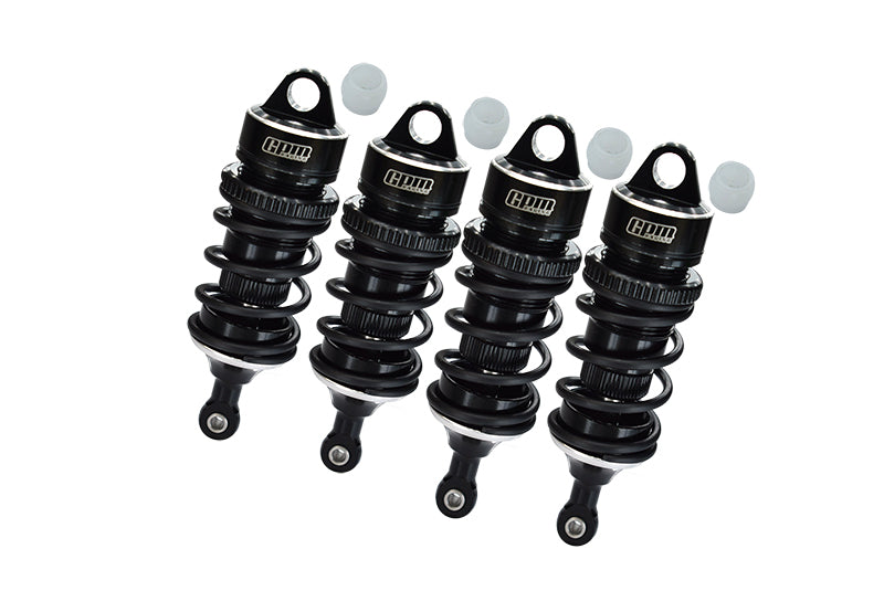 Aluminum 6061-T6 Front 78mm & Rear 88mm Adjustable Spring Dampers With 6mm Shaft For Arrma 1:7 LIMITLESS V2-ARA7116V2 / INFRACTION V2 6S-ARA7615V2 / INFRACTION 6S-ARA109001 /  LIMITLESS ALL-ROAD-ARA109011 - Black