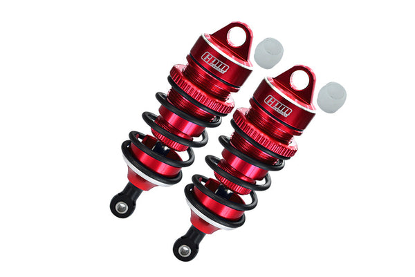 Aluminum 6061-T6 Front Adjustable Spring Dampers 78mm With 6mm Shaft For Arrma 1:7 LIMITLESS V2-ARA7116V2 / INFRACTION V2 6S-ARA7615V2 / INFRACTION 6S-ARA109001 / LIMITLESS ALL-ROAD-ARA109011 - Red