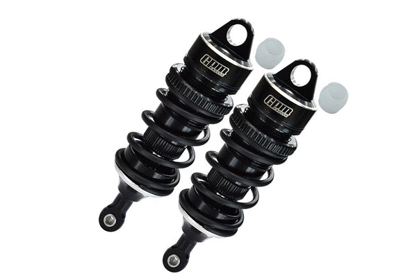 Aluminum 6061-T6 Rear Adjustable Spring Dampers 88mm With 6mm Shaft For Arrma 1:7 LIMITLESS V2-ARA7116V2 / INFRACTION V2 6S-ARA7615V2 / INFRACTION 6S-ARA109001 / LIMITLESS ALL-ROAD-ARA109011 - Black
