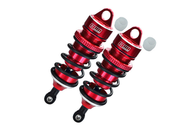 Aluminum 6061-T6 Rear Adjustable Spring Dampers 88mm With 6mm Shaft For Arrma 1:7 LIMITLESS V2-ARA7116V2 / INFRACTION V2 6S-ARA7615V2 / INFRACTION 6S-ARA109001 / LIMITLESS ALL-ROAD-ARA109011 - Red
