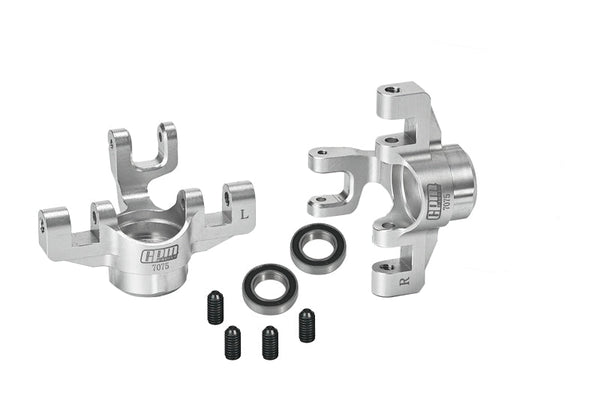 Aluminum 7075 Front Steering Block For Arrma 1/8 MOJAVE 4X4 4S BLX Desert Truck RTR-ARA4404 Upgrade Parts - Silver