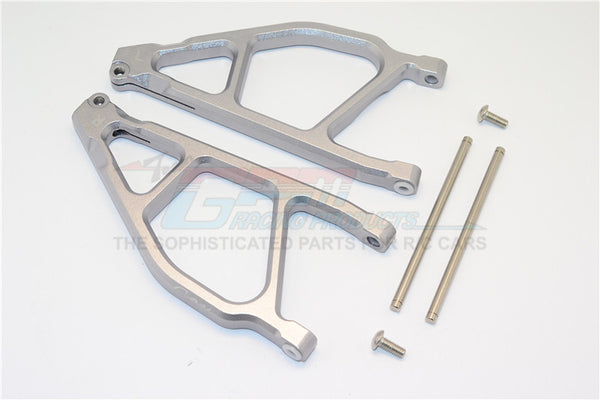 Arrma Nero 6S BLX (AR106009, AR106011) Aluminum Front Upper Arms - 1Pr Gray Silver