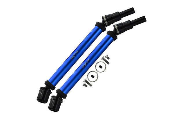 Arrma 1/10 OUTCAST 4X4 4S V2 BLX Stunt Truck Medium Carbon Steel+Aluminium Front Or Rear CVD Drive Shaft - 10Pc Set Blue