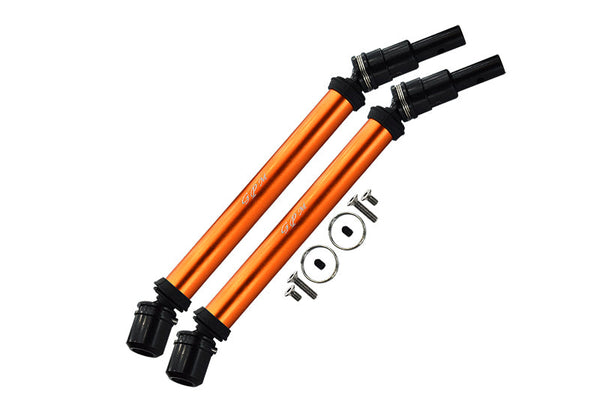 Arrma 1/10 OUTCAST 4X4 4S V2 BLX Stunt Truck Medium Carbon Steel+Aluminium Front Or Rear CVD Drive Shaft - 10Pc Set Orange