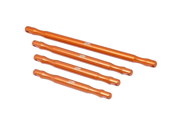 Arrma 1:5 OUTCAST 8S BLX Aluminum Front & Rear Support Brace Bar - 4Pc Orange