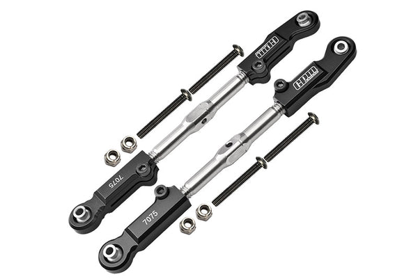 Aluminum 7075-T6 + Stainless Steel Rear Camber Links For Arrma 1/8 4WD ELECTRIC TALION 6S BLX ARA106048 Upgrades - Black