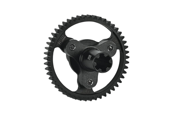Medium Carbon Steel 50T Spur Gear 0.8 Module/32 Pitch For Arrma 1:8 VENDETTA 3S / INFRACTION V3 / TYPHON 3S / 1:10 KRATON 4S / SENTON 3S / VORTEKS 3S / OUTCAST 4S / BIG ROCK V3 / GRANITE 3S - Black