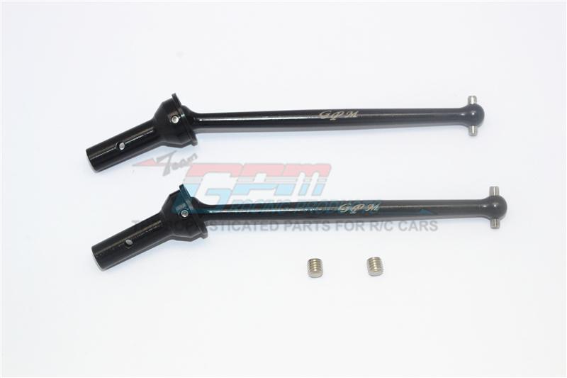 Arrma INFRACTION / LIMITLESS  / TYPHON  Harden Steel #45 Front CVD Drive Shaft - 1Pr Set Black