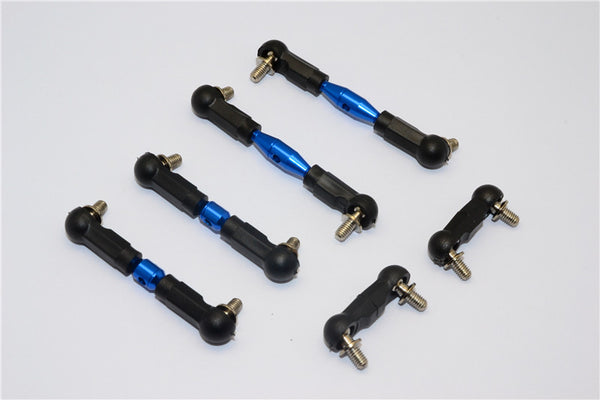 Tamiya MF01X Aluminum Completed Tie Rod - 6Pcs Set Blue