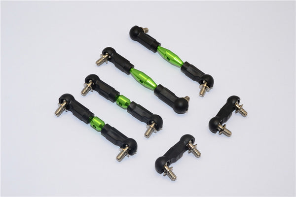 Tamiya MF01X Aluminum Completed Tie Rod - 6Pcs Set Green