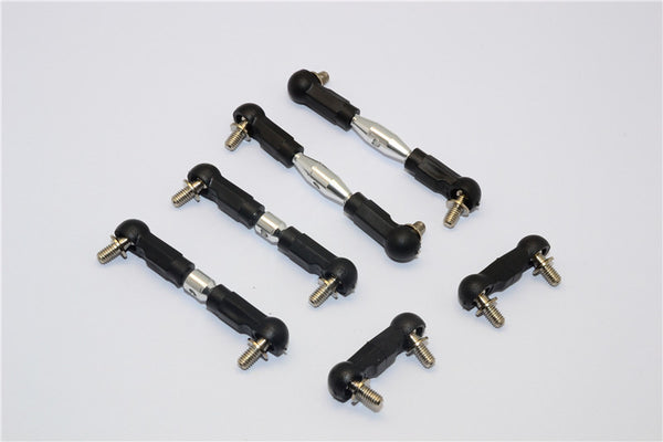 Tamiya MF01X Aluminum Completed Tie Rod - 6Pcs Set Silver