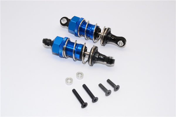 Tamiya MF01X Aluminum Front Adjustable Spring Damper 53mm With Plastic Ball Top - 1Pr Set Blue