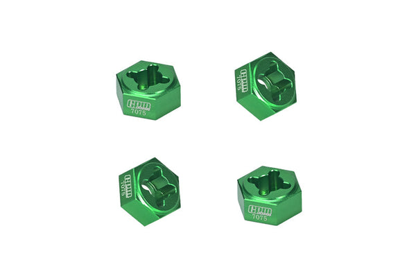 Aluminum 7075 Wheel Hex For Arrma 1/18 GRANITE GROM MEGA 380 Brushed 4X4 Monster Truck ARA2102 Upgrade Parts - Green