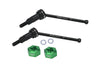 4140 Medium Carbon Steel Front CVD Drive Shafts With Aluminum 7075 Wheel Hex For Arrma 1/18 GRANITE GROM MEGA 380 Brushed 4X4 Monster Truck ARA2102 Upgrade Parts - Green