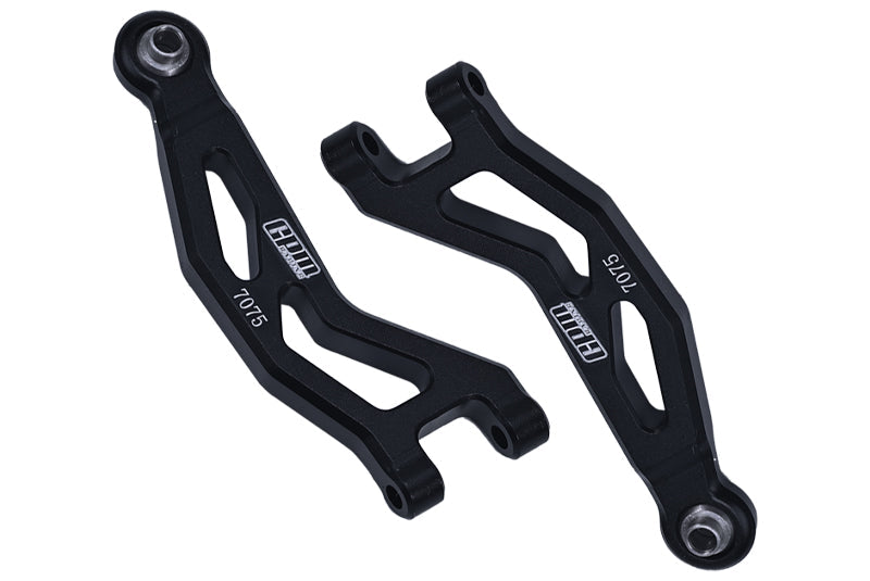 Aluminum 7075 Front Upper Suspension Arms For Arrma 1/18 GRANITE GROM MEGA 380 Brushed 4X4 Monster Truck ARA2102 - Black