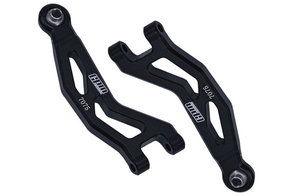 Aluminum 7075 Front Upper Suspension Arms For Arrma 1/18 GRANITE GROM MEGA 380 Brushed 4X4 Monster Truck ARA2102 - Black