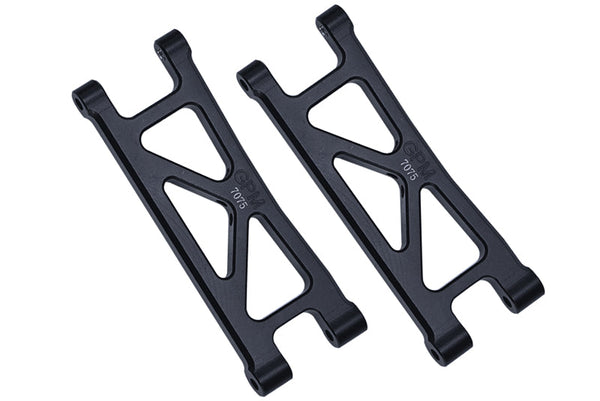 Aluminum 7075 Rear Lower Suspension Arms For Arrma 1/18 GRANITE GROM MEGA 380 Brushed 4X4 Monster Truck ARA2102 - Black