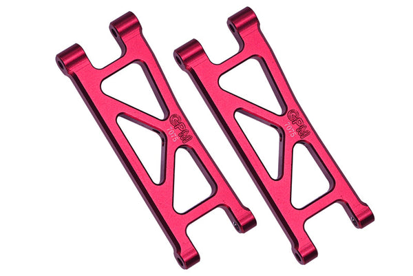 Aluminum 7075 Rear Lower Suspension Arms For Arrma 1/18 GRANITE GROM MEGA 380 Brushed 4X4 Monster Truck ARA2102 - Red