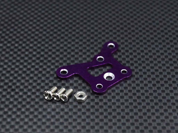 Kyosho Mini Inferno Aluminum Linkage Plate Of Front Gear Box & Steering Plate - 1Pc Purple