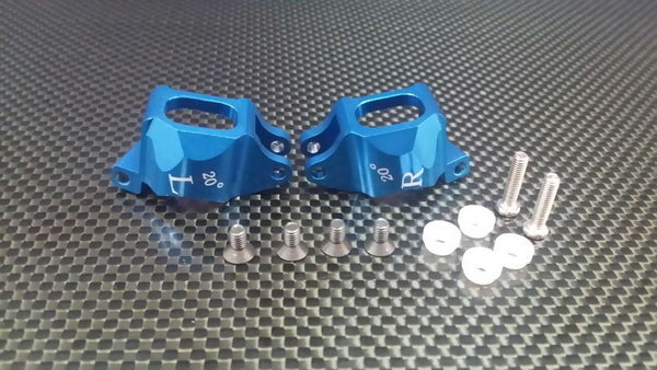 Kyosho Mini Inferno Aluminum Front C-Hub (22 Deg) - 1Pr Blue