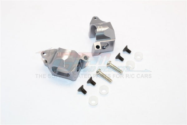 Kyosho Mini Inferno Aluminum Front C-Hub (22 Deg) - 1Pr Gray Silver