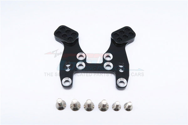 Kyosho Mini Inferno Aluminum Front Damper Tower With Screws - 1Pc Set Black