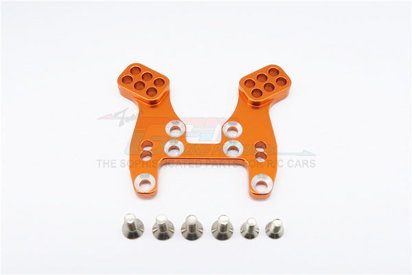 Kyosho Mini Inferno Aluminum Front Damper Tower With Screws - 1Pc Set Orange
