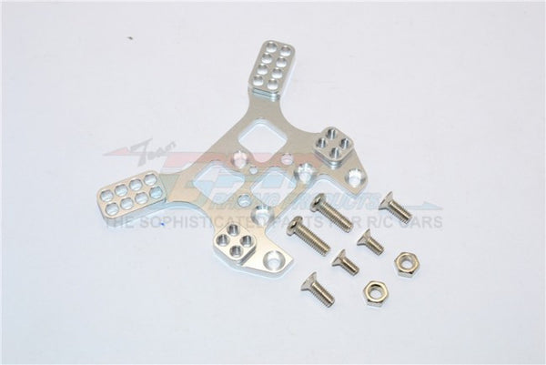 Kyosho Mini Inferno Aluminum Rear Damper Tower With Screws - 1Pc Set Silver