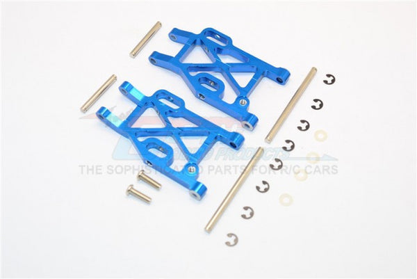 Kyosho Mini Inferno Aluminum Rear Lower Arm With E-Clips & Pins & Delrin Collars - 1Pr Set Blue