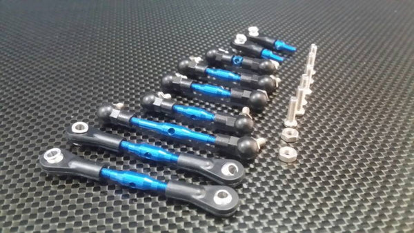 Kyosho Mini Inferno Aluminum Completed Tie Rod With Screws - 9 Pcs Set Blue