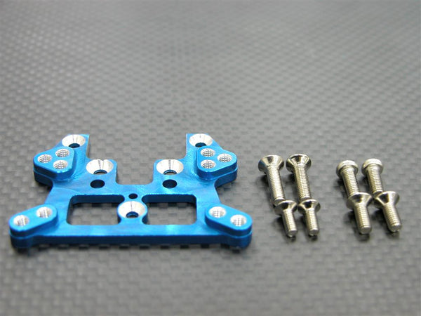 Kyosho Mini Inferno ST Aluminum Rear Damper Tower With Screws - 1Pc Set Blue