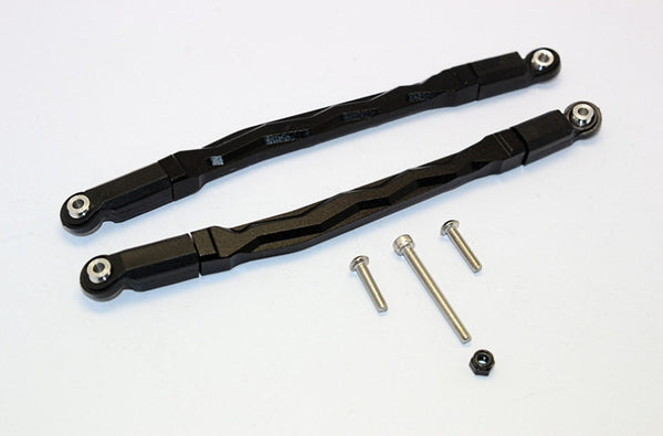 Axial SMT10 Grave Digger (AX90055) & MAX-D (AX90057) Aluminum Front/Rear Upper Chassis Link Parts - 1Pr Set Black