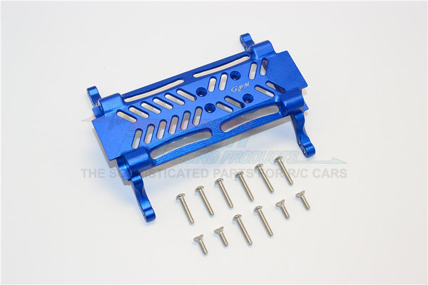 Axial SMT10 Grave Digger (AX90055) & MAX-D (AX90057) Aluminum Gear Box Bottom Mount - 1Pc Set Blue