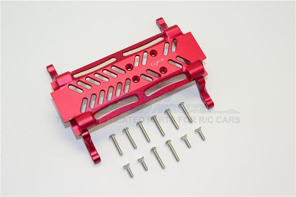 Axial SMT10 Grave Digger (AX90055) & MAX-D (AX90057) Aluminum Gear Box Bottom Mount - 1Pc Set Red
