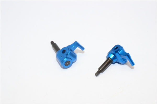 Kyosho Mini-Z Monster Aluminum Front Knuckle Arm Set (1 Deg Caster) - 1Pr Blue