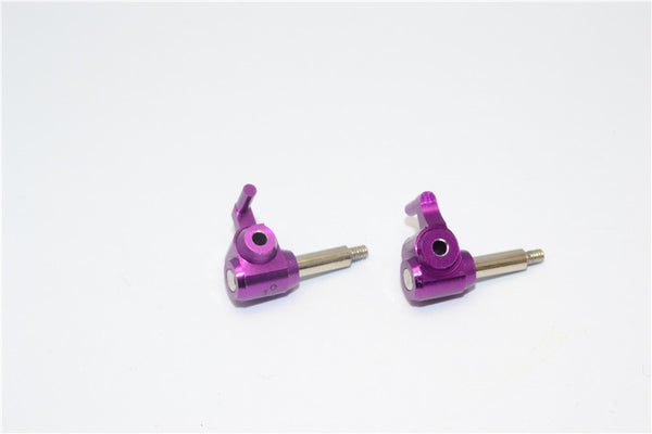 Kyosho Mini-Z Monster Aluminum Front Knuckle Arm Set (1 Deg Caster) - 1Pr Purple