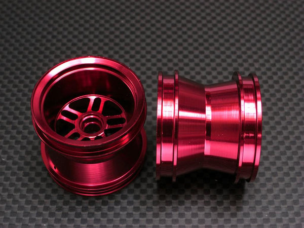 Kyosho Mini-Z Monster Aluminum Front/Rear Flat Bbs Rims (5 Poles) - 1Pr Red